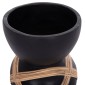 ΔΙΑΚΟΣΜΗΤΙΚΟ ΒΑΖΟ ΔΑΠΕΔΟΥ MAYNARD HM4672.01L FIBER CEMENT ΜΑΥΡΟ-RATTAN Φ32x62.5Υεκ