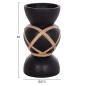 ΔΙΑΚΟΣΜΗΤΙΚΟ ΒΑΖΟ ΔΑΠΕΔΟΥ MAYNARD HM4672.01S FIBER CEMENT ΜΑΥΡΟ-RATTAN Φ27.5x50Υ