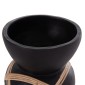 ΔΙΑΚΟΣΜΗΤΙΚΟ ΒΑΖΟ ΔΑΠΕΔΟΥ MAYNARD HM4672.01S FIBER CEMENT ΜΑΥΡΟ-RATTAN Φ27.5x50Υ