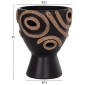 ΕΠΙΤΡΑΠΕΖΙΟ ΔΙΑΚΟΣΜΗΤΙΚΟ ΒΑΖΟ DEAN HM4678.01 ΤΕΡΑΚΟΤΑ ΣΕ ΜΑΥΡΟ--Φ23x29Υεκ.