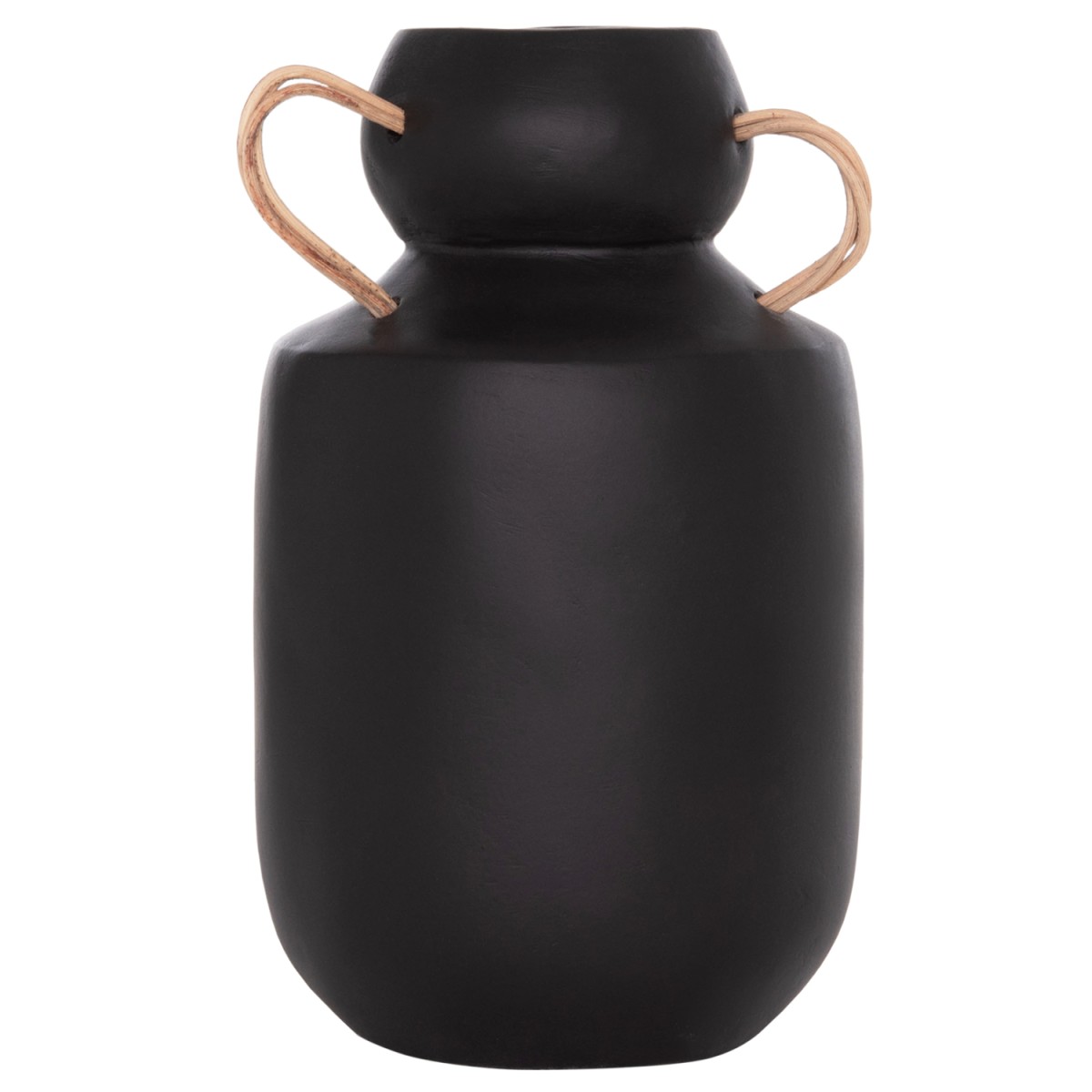 ΔΙΑΚΟΣΜΗΤΙΚΟ ΒΑΖΟ MIBO HM4688.01M ΤΕΡΑΚΟΤΑ ΜΑΥΡH--ΧΕΡΟΥΛΙΑ ΦΥΣΙΚΟ RATTAN Φ16,5x26Υεκ