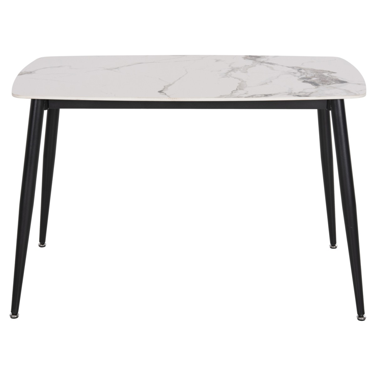 ΤΡΑΠΕΖΙ RAVEN HM9854.01 ΚΕΡΑΜΙΚΟ TOP ΛΕΥΚΟ ΜΑΡΜΑΡΟ-ΜΑΥΡΟ ΜΕΤΑΛΛΟ 117,5x67,5x76Υεκ.