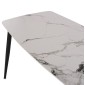 ΤΡΑΠΕΖΙ RAVEN HM9854.01 ΚΕΡΑΜΙΚΟ TOP ΛΕΥΚΟ ΜΑΡΜΑΡΟ-ΜΑΥΡΟ ΜΕΤΑΛΛΟ 117,5x67,5x76Υεκ.