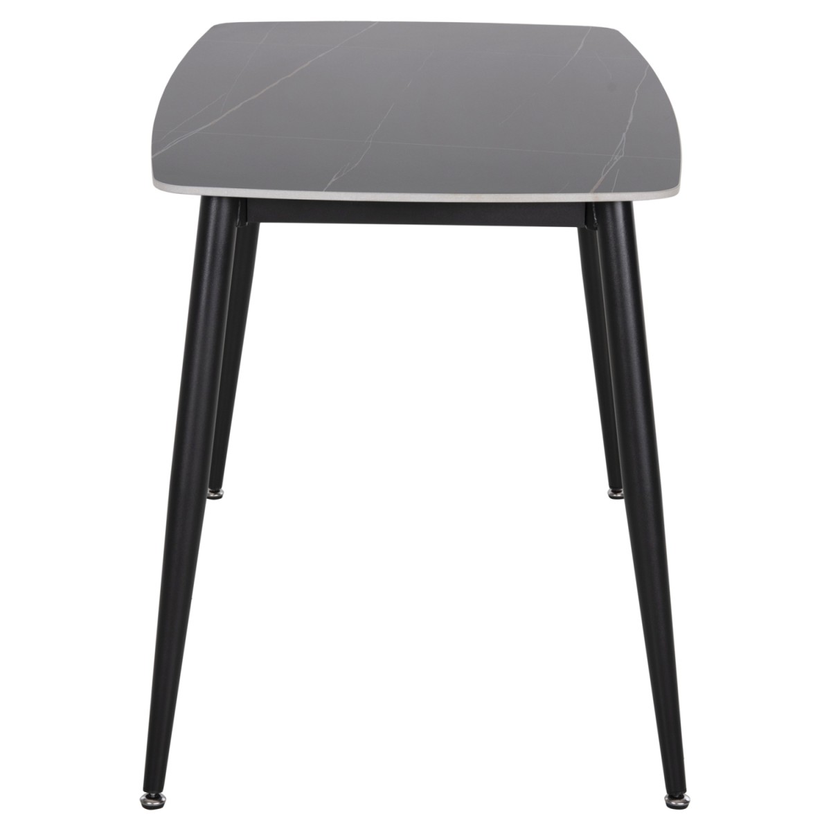 ΤΡΑΠΕΖΙ RAVEN HM9854.02 ΚΕΡΑΜΙΚΟ TOP ΜΑΥΡΟ ΜΑΡΜΑΡΟ-ΜΑΥΡΟ ΜΕΤΑΛΛΟ 117,5x67,5x76Υεκ.
