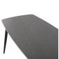 ΤΡΑΠΕΖΙ RAVEN HM9854.02 ΚΕΡΑΜΙΚΟ TOP ΜΑΥΡΟ ΜΑΡΜΑΡΟ-ΜΑΥΡΟ ΜΕΤΑΛΛΟ 117,5x67,5x76Υεκ.