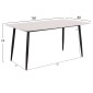 ΤΡΑΠΕΖΙ RAVEN HM18150.01 ΚΕΡΑΜΙΚΟ TOP ΜΕ ΟΨΗ ΛΕΥΚΟ ΜΑΡΜΑΡΟ 160x80x74Υεκ.