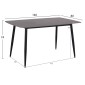 ΤΡΑΠΕΖΙ RAVEN HM18149.02 ΚΕΡΑΜΙΚΟ TOP ΜΕ ΟΨΗ ΜΑΥΡΟ ΜΑΡΜΑΡΟ 140x80x74Υεκ.