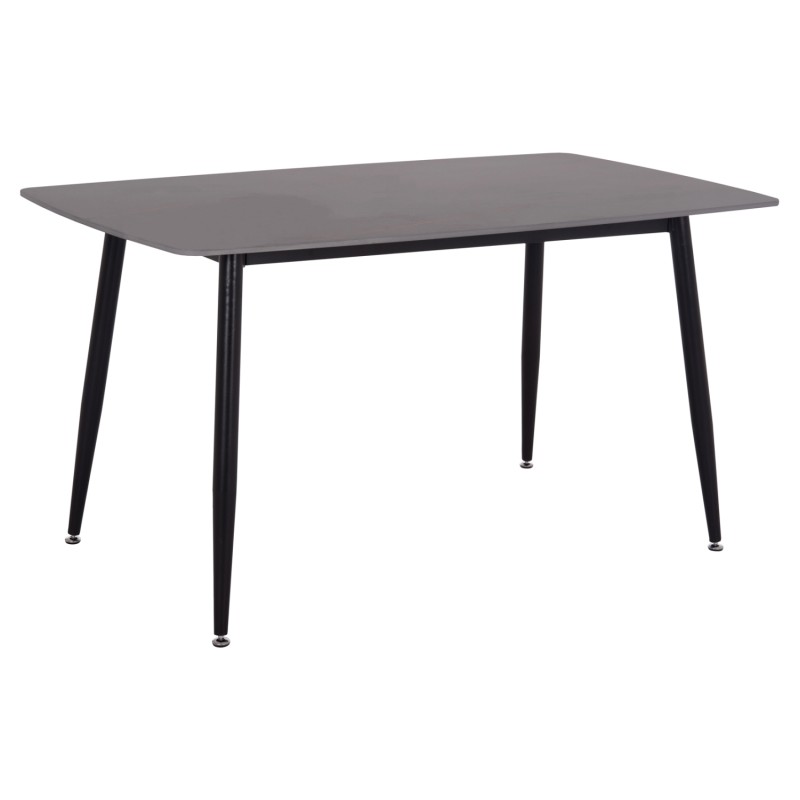 ΤΡΑΠΕΖΙ RAVEN HM18149.02 ΚΕΡΑΜΙΚΟ TOP ΜΕ ΟΨΗ ΜΑΥΡΟ ΜΑΡΜΑΡΟ 140x80x74Υεκ.