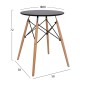 ΤΡΑΠΕΖΙ MINIMAL ΣΤΡΟΓΓΥΛΟ HM0060.02 ΜΑΥΡΟ ΧΡΩΜΑ MDF-ΠΟΔΙΑ ΟΞΙΑΣ ΦΥΣΙΚΟ Φ60Χ72Υεκ.
