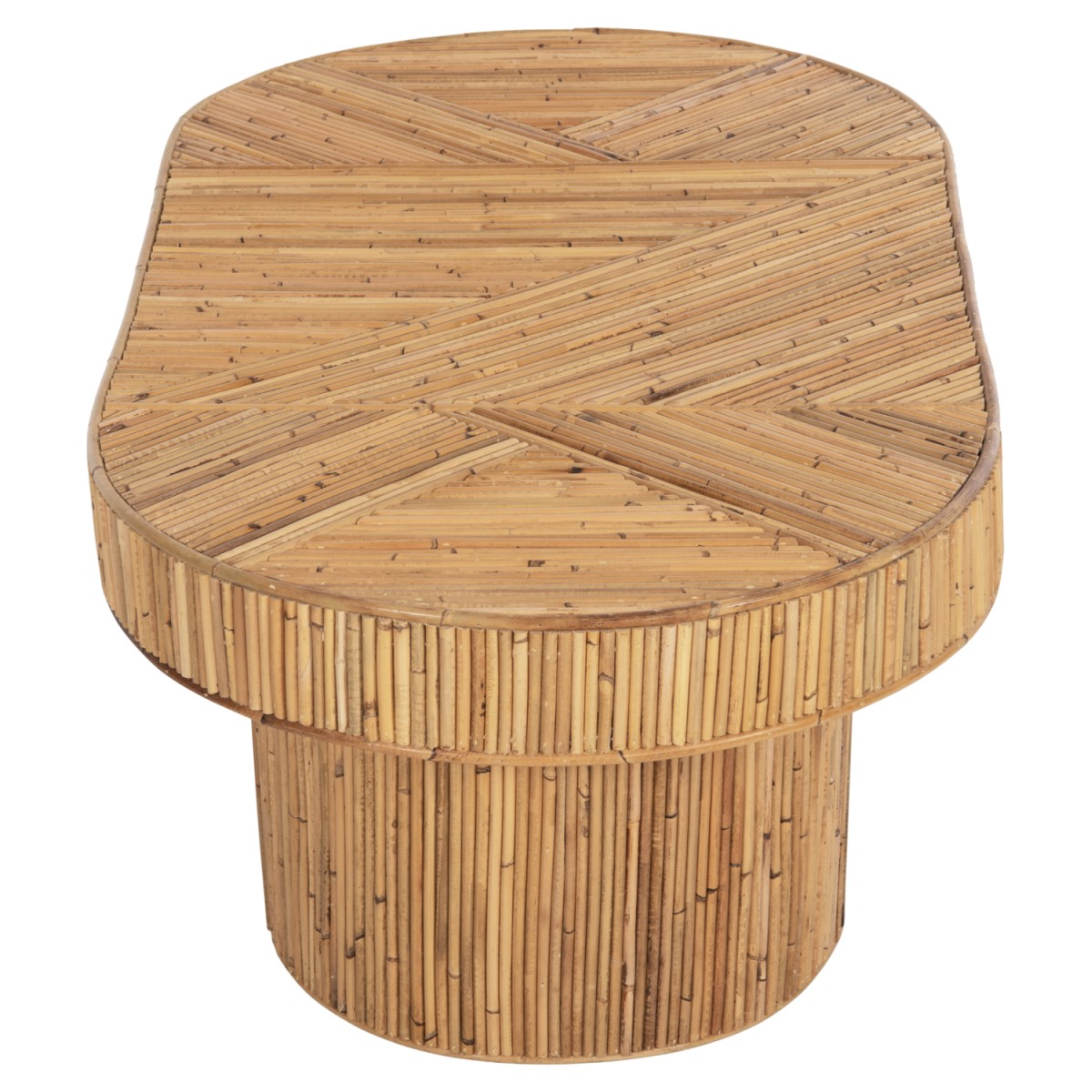 ΤΡΑΠΕΖΙ ΣΑΛΟΝΙΟΥ GATSBY ΟΒΑΛ TOP HM9870 RATTAN ΧΡΩΜΑ ΦΥΣΙΚΟ 110x59x39Υεκ.