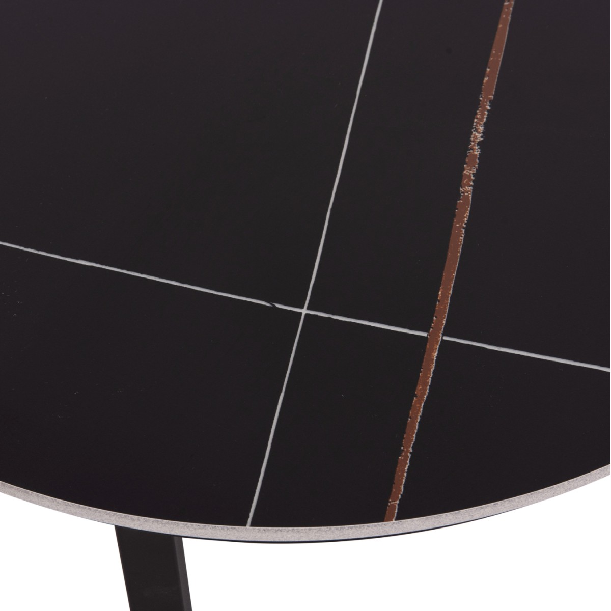 ΤΡΑΠΕΖΙ ΣΑΛΟΝΙΟΥ 2ΤΜΧ TALOS HM18140.02 ΚΕΡΑΜΙΚΟ TOP ΜΕ ΟΨΗ ΜΑΥΡΟΥ ΜΑΡΜΑΡΟΥ Φ70+Φ50