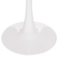 ΤΡΑΠΕΖΙ ΣΤΡΟΓΓΥΛΟ BROLIN HM18141.01 MDF TOP-ΒΑΣΗ ΜΕΤΑΛΛΙΚΗ--ΛΕΥΚΟ Φ90x73Υεκ
