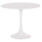 ΤΡΑΠΕΖΙ ΣΤΡΟΓΓΥΛΟ BROLIN HM18141.01 MDF TOP-ΒΑΣΗ ΜΕΤΑΛΛΙΚΗ--ΛΕΥΚΟ Φ90x73Υεκ