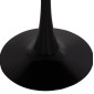 ΤΡΑΠΕΖΙ ΣΤΡΟΓΓΥΛΟ BROLIN HM18141.02 MDF TOP-ΒΑΣΗ ΜΕΤΑΛΛΙΚΗ--ΜΑΥΡΟ Φ90x73Υεκ