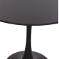 ΤΡΑΠΕΖΙ ΣΤΡΟΓΓΥΛΟ BROLIN HM18141.02 MDF TOP-ΒΑΣΗ ΜΕΤΑΛΛΙΚΗ--ΜΑΥΡΟ Φ90x73Υεκ
