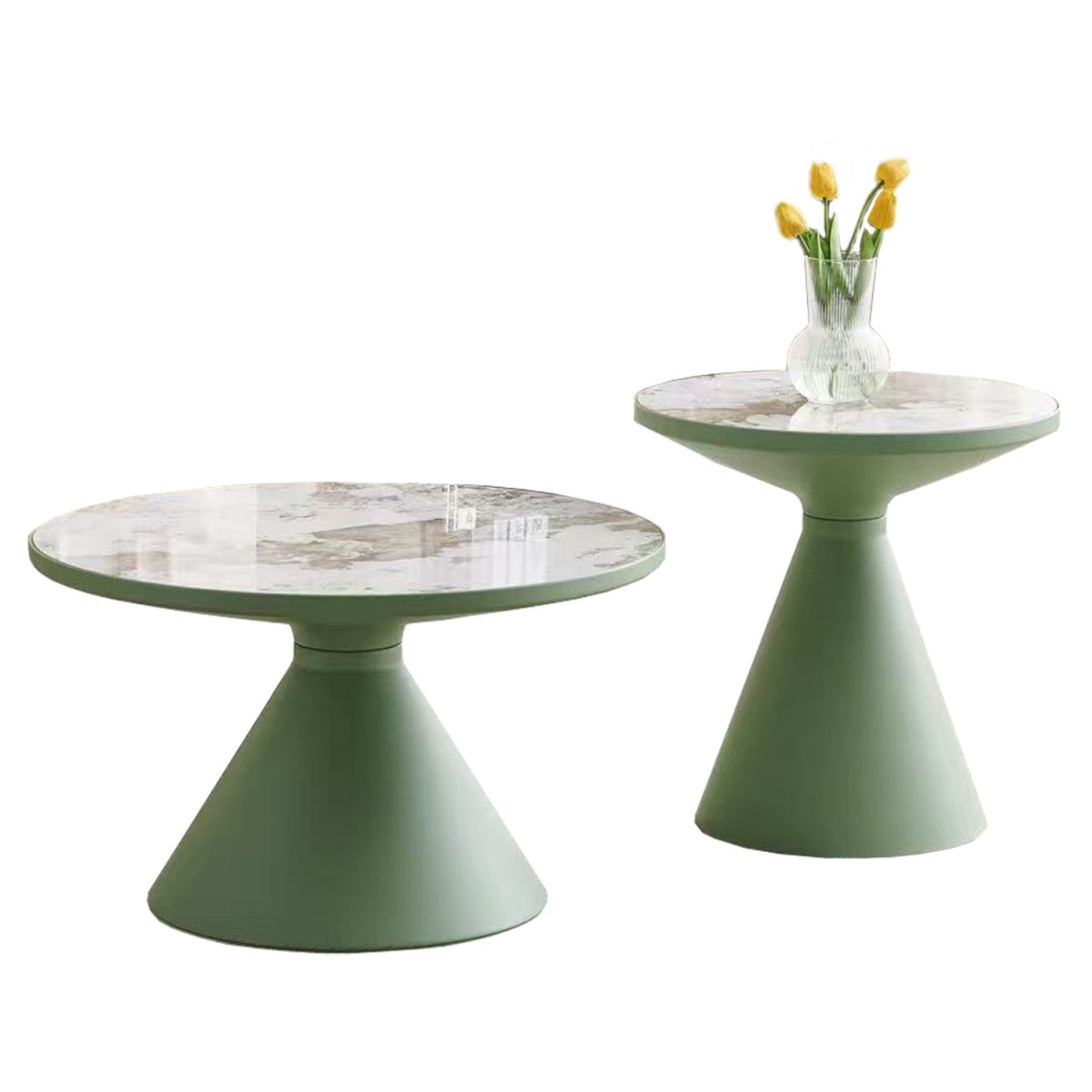 ΣΕΤ 2 ΤΡΑΠΕΖΙA ΣΑΛΟΝΙΟΥ LYNX HM18316.95 Β' ΔΙΑΛΟΓΗΣ-ΜΕΤΑΛΛΟ & SINTERED STONE TOP