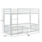 ΠΑΙΔΙΚΗ ΚΟΥΚΕΤΑ τ.MONTESSORI ΜΕ ΠΑΡΚΑΚΙ PLAYKID HM703.03 ΞΥΛΟ ΠΕΥΚΟΥ ΛΕΥΚΟ ΓΙΑ 190x90εκ