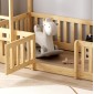 ΠΑΙΔΙΚΗ ΚΟΥΚΕΤΑ τ.MONTESSORI ΜΕ ΠΑΡΚΑΚΙ PLAYKID HM703.01 ΞΥΛΟ ΠΕΥΚΟΥ ΦΥΣΙΚΟ ΓΙΑ 190x90εκ