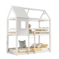 ΠΑΙΔΙΚΗ ΚΟΥΚΕΤΑ ΣΠΙΤΑΚΙ  τ.MONTESSORI HOOD HM705.03 ΞΥΛΟ ΠΕΥΚΟΥ ΣΕ ΛΕΥΚΟ-ΣΤΡΩΜΑΤΑ 190x90εκ