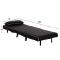 ΠΟΛΥΘΡΟΝΑ ΚΡΕΒΑΤΙ BRAXTON HM8425.03 ΜΑΥΡΟ ΥΦΑΣΜΑ 78x88x78Υεκ.