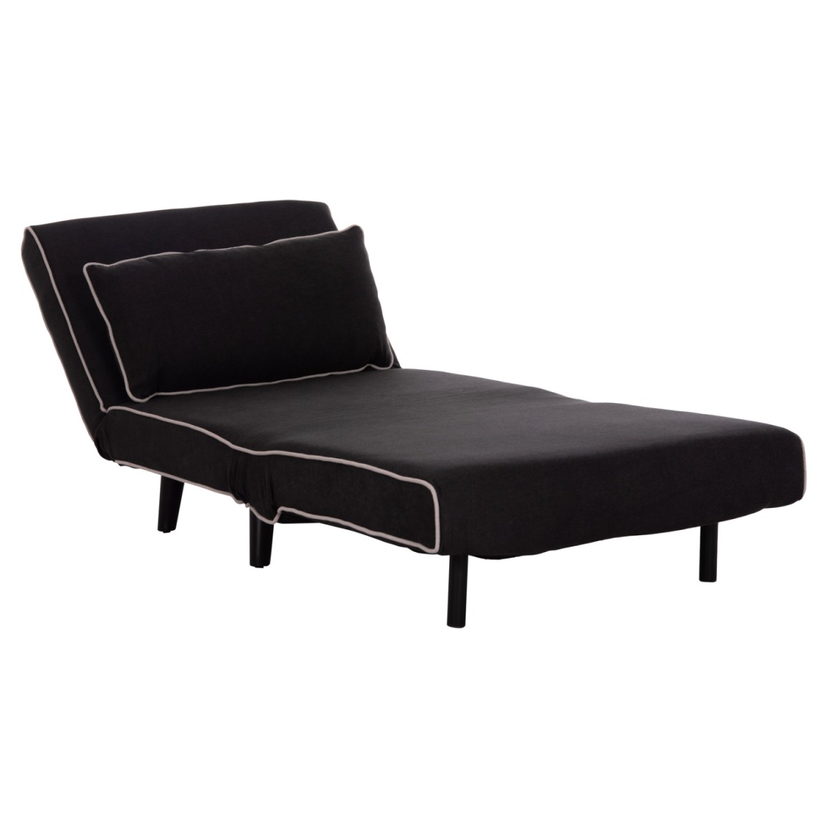 ΠΟΛΥΘΡΟΝΑ ΚΡΕΒΑΤΙ BRAXTON HM8425.03 ΜΑΥΡΟ ΥΦΑΣΜΑ 78x88x78Υεκ.