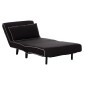 ΠΟΛΥΘΡΟΝΑ ΚΡΕΒΑΤΙ BRAXTON HM8425.03 ΜΑΥΡΟ ΥΦΑΣΜΑ 78x88x78Υεκ.