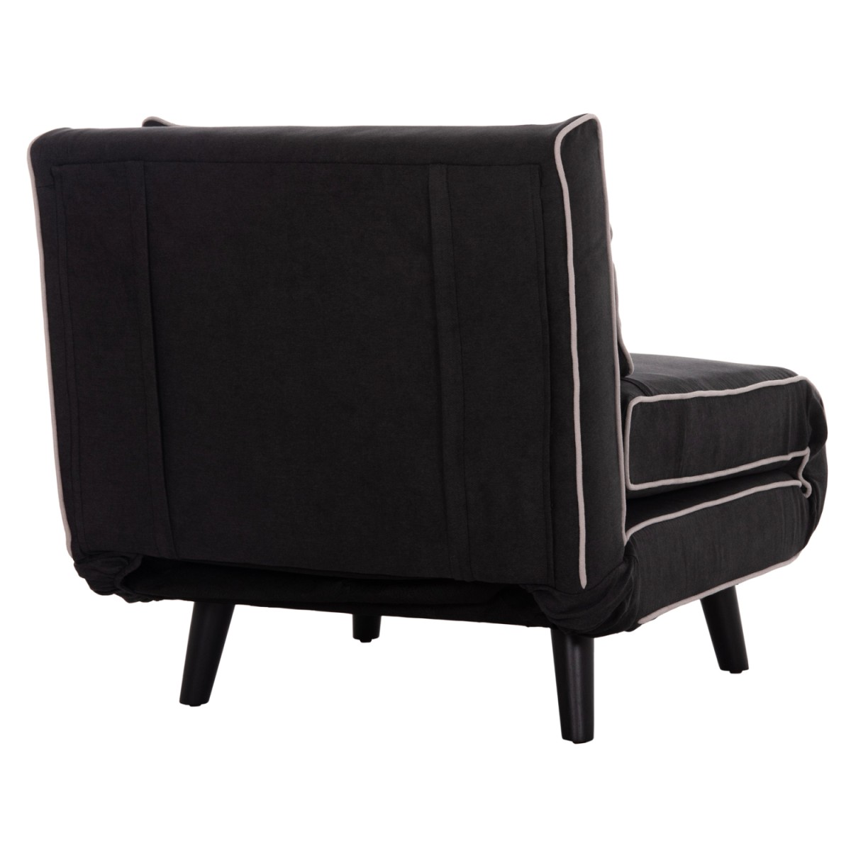 ΠΟΛΥΘΡΟΝΑ ΚΡΕΒΑΤΙ BRAXTON HM8425.03 ΜΑΥΡΟ ΥΦΑΣΜΑ 78x88x78Υεκ.