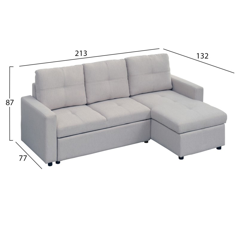 ΓΩΝΙΑΚΟΣ ΚΑΝΑΠΕΣ-ΚΡΕΒΑΤΙ ΑΝΑΣΤΡΕΨΙΜΟΣ SALINO HM3285.01 ΓΚΡΙ ΥΦΑΣΜΑ 213x132x87Yεκ ΓΩΝΙΑΚΟΣ ΚΑΝΑΠΕΣ-ΚΡΕΒΑΤΙ ΑΝΑΣΤΡΕΨΙΜΟΣ SALINO HM3285.01 ΓΚΡΙ ΥΦΑΣΜΑ 213x132x87Yεκ