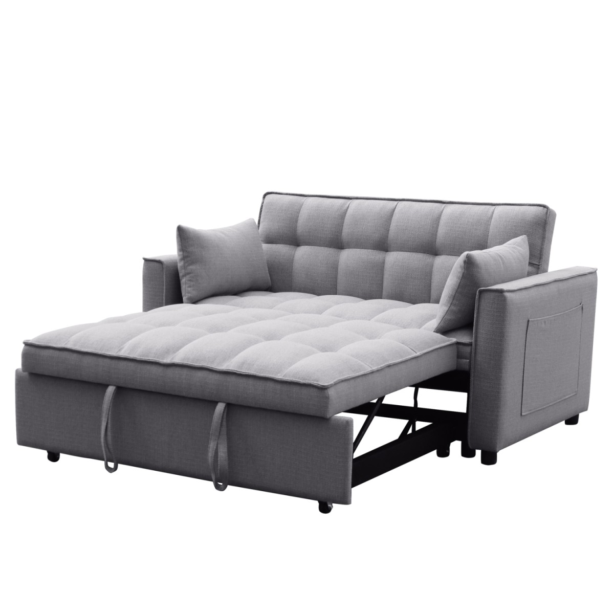 ΚΑΝΑΠΕΣ ΚΡΕΒΑΤΙ 2-ΘΕΣΙΟΣ BORG HM3289.01 ΓΚΡΙ ΥΦΑΣΜΑ 140x75x89Υεκ