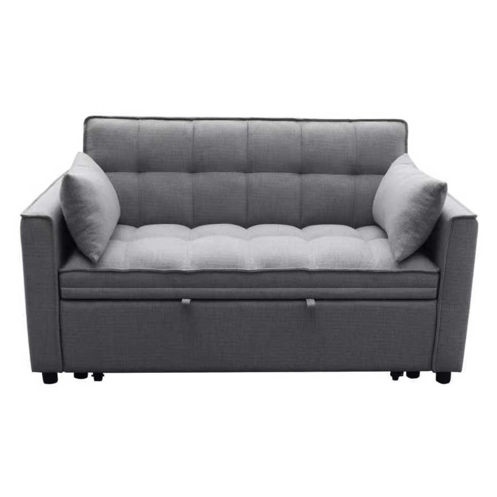 ΚΑΝΑΠΕΣ ΚΡΕΒΑΤΙ 2-ΘΕΣΙΟΣ BORG HM3289.01 ΓΚΡΙ ΥΦΑΣΜΑ 140x75x89Υεκ