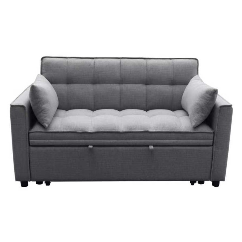 ΚΑΝΑΠΕΣ ΚΡΕΒΑΤΙ 2-ΘΕΣΙΟΣ BORG HM3289.01 ΓΚΡΙ ΥΦΑΣΜΑ 140x75x89Υεκ