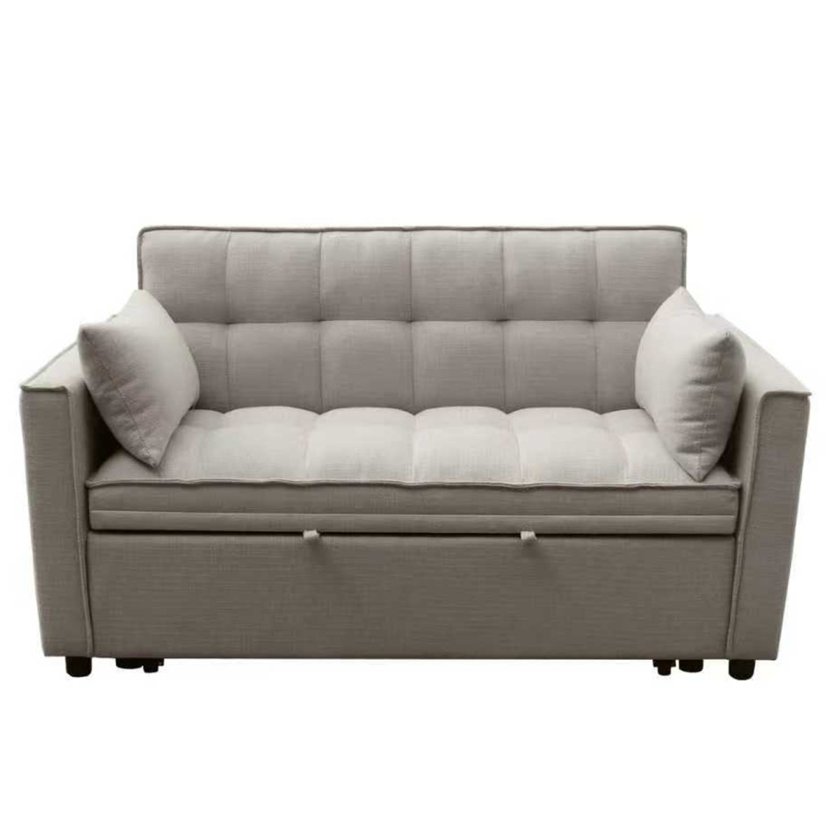 ΚΑΝΑΠΕΣ ΚΡΕΒΑΤΙ 2-ΘΕΣΙΟΣ BORG HM3289.03 ΜΠΕΖ ΥΦΑΣΜΑ 140x75x89Υεκ