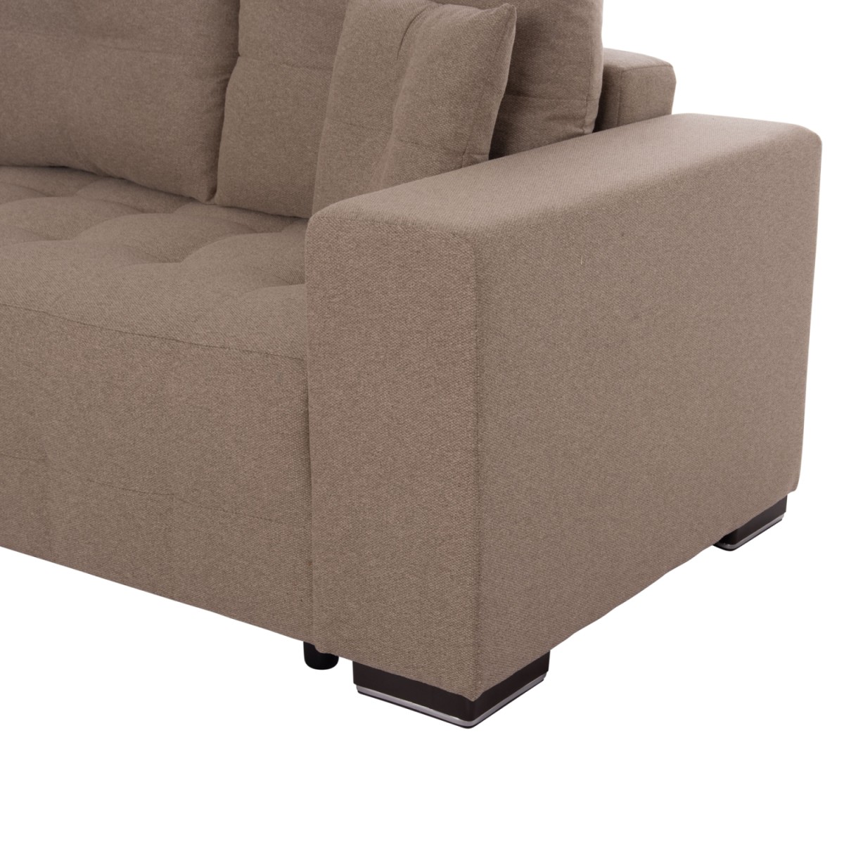 ΓΩΝΙΑΚΟΣ ΚΑΝΑΠΕΣ-ΚΡΕΒΑΤΙ ΜΕ ΑΠΟΘ.ΧΩΡΟ TRENDSTON HM3302.03L ΜΠΕΖ ΥΦΑΣΜΑ 298x177x95Υεκ