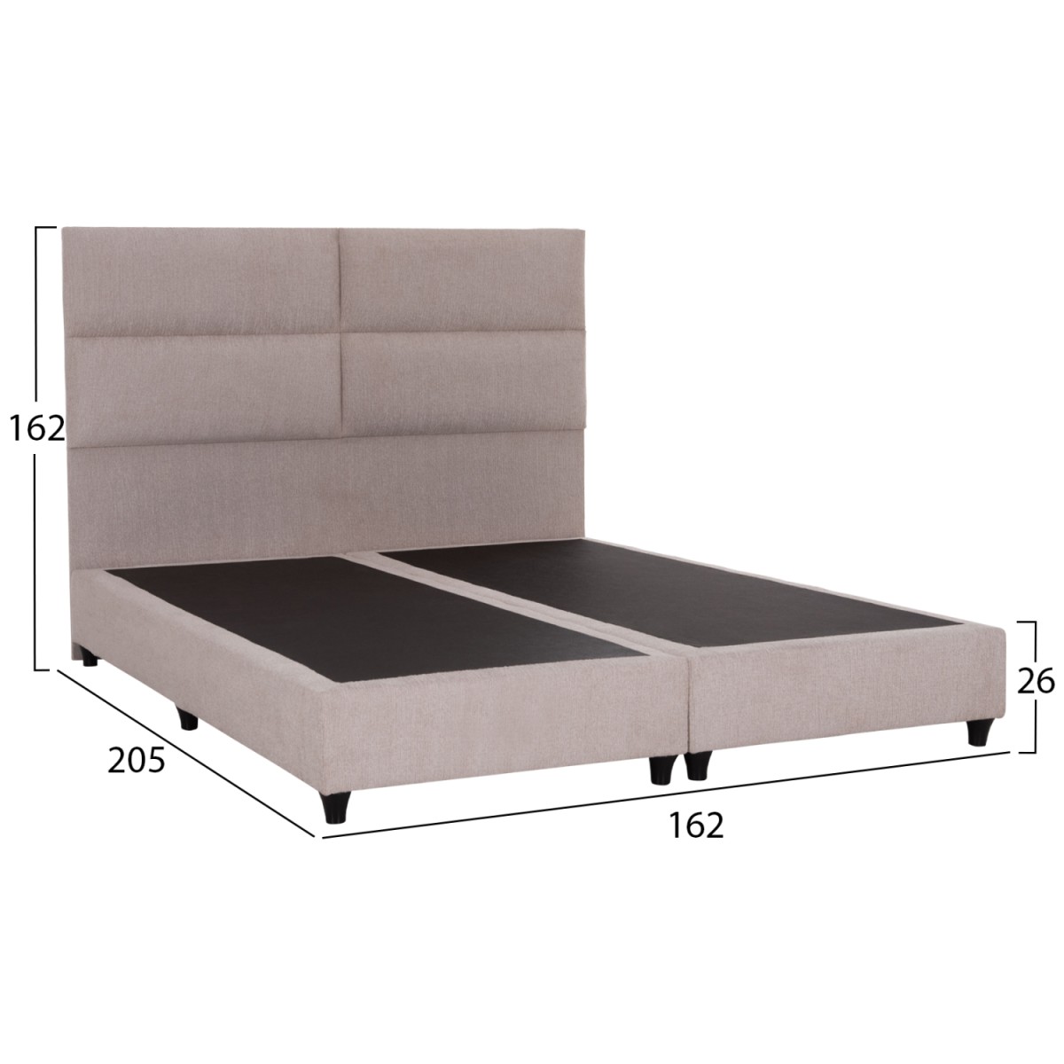 ΚΡΕΒΑΤΙ MILO HM616.32 ΜΠΕΖ ΥΦΑΣΜΑ ΓΙΑ ΣΤΡΩΜΑ 160x200εκ