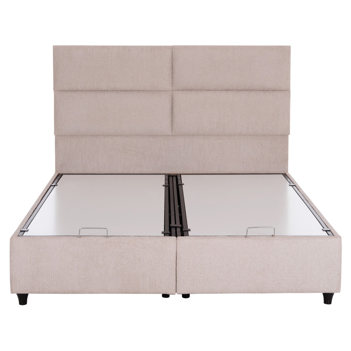 ΚΡΕΒΑΤΙ MILO ΔΙΠΛΟ ΜΕ ΑΠΟΘΗΚΕΥΤΙΚΟ ΧΩΡΟ HM622.32 ΜΠΕΖ ΥΦΑΣΜΑ-- ΓΙΑ ΣΤΡΩΜΑ 160x200εκ