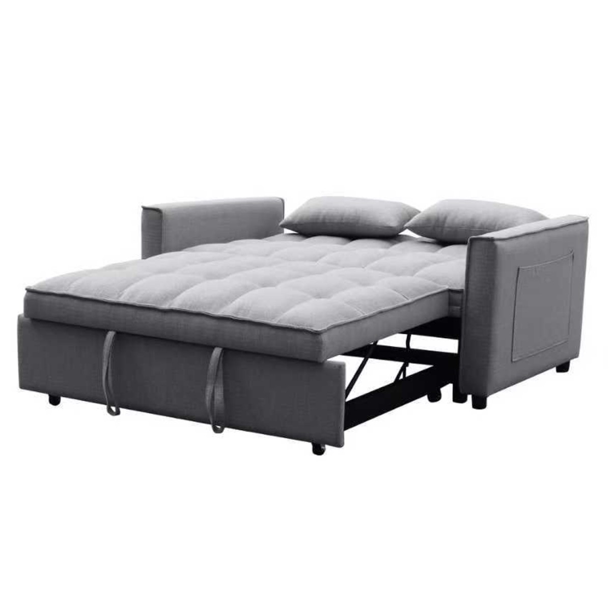 ΚΑΝΑΠΕΣ ΚΡΕΒΑΤΙ 2-ΘΕΣΙΟΣ BORG HM3289.11 ΓΚΡΙ ΥΦΑΣΜΑ 140x75x89Υεκ