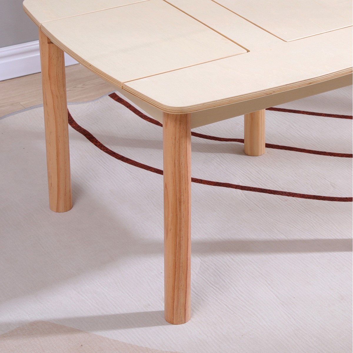 ΤΡΑΠΕΖΑΚΙ ΠΑΙΔΙΚΟ ΜΕ ΑΠΟΘ.ΧΩΡΟΥΣ RICKI HM18339.01 MDF & ΣΥΜΗΔΑ ΣΕ ΦΥΣΙΚΟ 65x65x47Υεκ