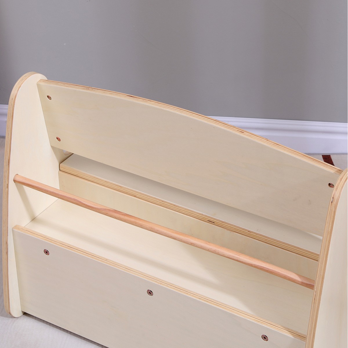 ΠΑΓΚΑΚΙ ΠΑΙΔΙΚΟ ΜΕ ΑΠΟΘ.ΧΩΡΟ RICKI HM18342.01 MDF & ΚΟΝΤΡΑΠΛΑΚΕ ΦΥΣΙΚΟ 63x43x47Υεκ