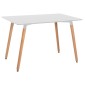 ΤΡΑΠΕΖΙ MINIMAL HM8581.01 ΛΕΥΚΟ MDF-ΠΟΔΙΑ ΟΞΙΑ ΣΕ ΦΥΣΙΚΟ ΧΡΩΜΑ- 120Χ60X74Υεκ.