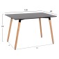 ΤΡΑΠΕΖΙ MINIMAL HM8581.02 ΜΑΥΡΟ MDF-ΠΟΔΙΑ ΟΞΙΑ ΣΕ ΦΥΣΙΚΟ ΧΡΩΜΑ- 120Χ60X74Υεκ.