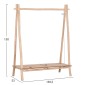 ΕΠΙΠΛΟ ΕΙΣΟΔΟΥ PERL HM9911 ΚΛΑΔΙΑ ΞΥΛΟΥ TEAK-ΦΥΣΙΚΟ 130,5x53x130Υεκ.