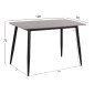ΤΡΑΠΕΖΙ RAVEN HM9854.13 ΚΕΡΑΜΙΚΟ TOP ΓΚΡΙ ΜΑΡΜΑΡΟ-ΜΑΥΡΟ ΜΕΤΑΛΛΟ 120x70x73Υεκ.