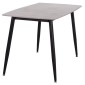 ΤΡΑΠΕΖΙ RAVEN HM9854.13 ΚΕΡΑΜΙΚΟ TOP ΓΚΡΙ ΜΑΡΜΑΡΟ-ΜΑΥΡΟ ΜΕΤΑΛΛΟ 120x70x73Υεκ.
