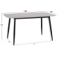 ΤΡΑΠΕΖΙ RAVEN HM18149.13 ΚΕΡΑΜΙΚΟ TOP ΜΕ ΟΨΗ ΓΚΡΙ ΜΑΡΜΑΡΟ 140x80x74Υεκ.