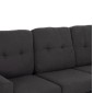 ΚΑΝΑΠΕΣ ΓΩΝΙΑ ΑΝΑΣΤΡΕΨΙΜΗ MEGGY HM3297.11 ΓΚΡΙ ΥΦΑΣΜΑ 184.5x75-129x86Yεκ.