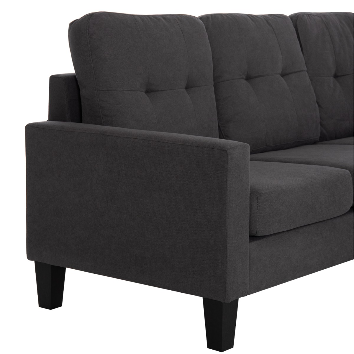 ΚΑΝΑΠΕΣ ΓΩΝΙΑ ΑΝΑΣΤΡΕΨΙΜΗ MEGGY HM3297.11 ΓΚΡΙ ΥΦΑΣΜΑ 184.5x75-129x86Yεκ.