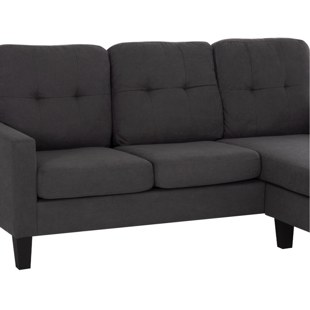 ΚΑΝΑΠΕΣ ΓΩΝΙΑ ΑΝΑΣΤΡΕΨΙΜΗ MEGGY HM3297.11 ΓΚΡΙ ΥΦΑΣΜΑ 184.5x75-129x86Yεκ.