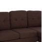 ΚΑΝΑΠΕΣ ΓΩΝΙΑ ΑΝΑΣΤΡΕΨΙΜΗ MEGGY HM3297.12 ΚΑΦΕ ΥΦΑΣΜΑ 184.5x129x86Yεκ.