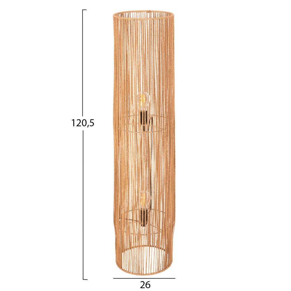 ΦΩΤΙΣΤΙΚΟ ΔΑΠΕΔΟΥ HM4341 ΜΕΤΑΛΛΟ-PAPER ROPE ΣΕ ΜΠΕΖ ΑΜΜΟΥ Φ26Χ120,5Υεκ.