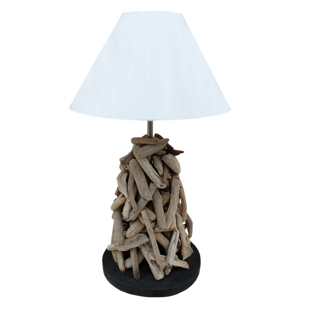 ΕΠΙΤΡΑΠΕΖΙΟ ΦΩΤΙΣΤΙΚΟ TWIGGY HM4423 DRIFTWOOD & ΛΕΥΚΟ ΚΑΠΕΛΟ Φ35x61Υεκ.